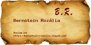 Bernstein Rozália névjegykártya